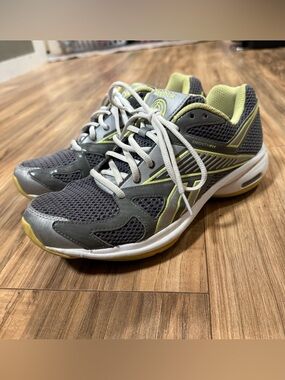 Reebok Simply Tone Play Dry Womens Shoes Size 9 Sneakers Gray Lime 11-J20612